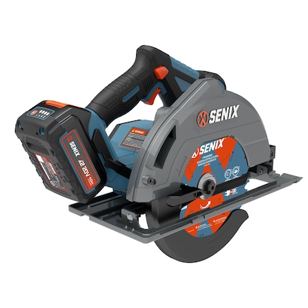 Senix 20 Volt Max 7 1/4 in. Brushless Circular Saw, 4.0Ah Battery & Charger Included PSCX2-M3